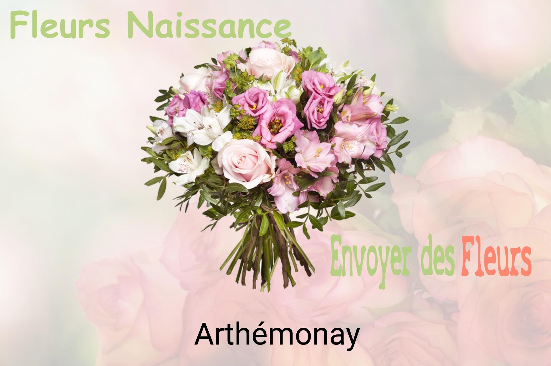 Bouquet de fleurs de naissance livré à Arthémonay